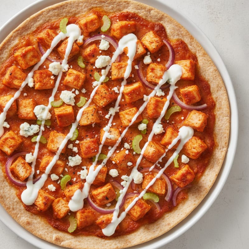 Buffalo Chicken Pizza with Blue Cheese
