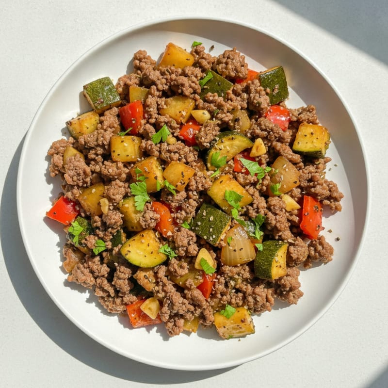 Ground Beef and Vegetable Skillet