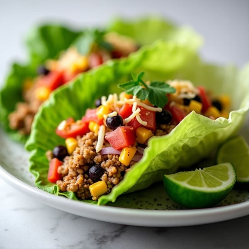 Lime-Cilantro Turkey Taco Lettuce Wraps