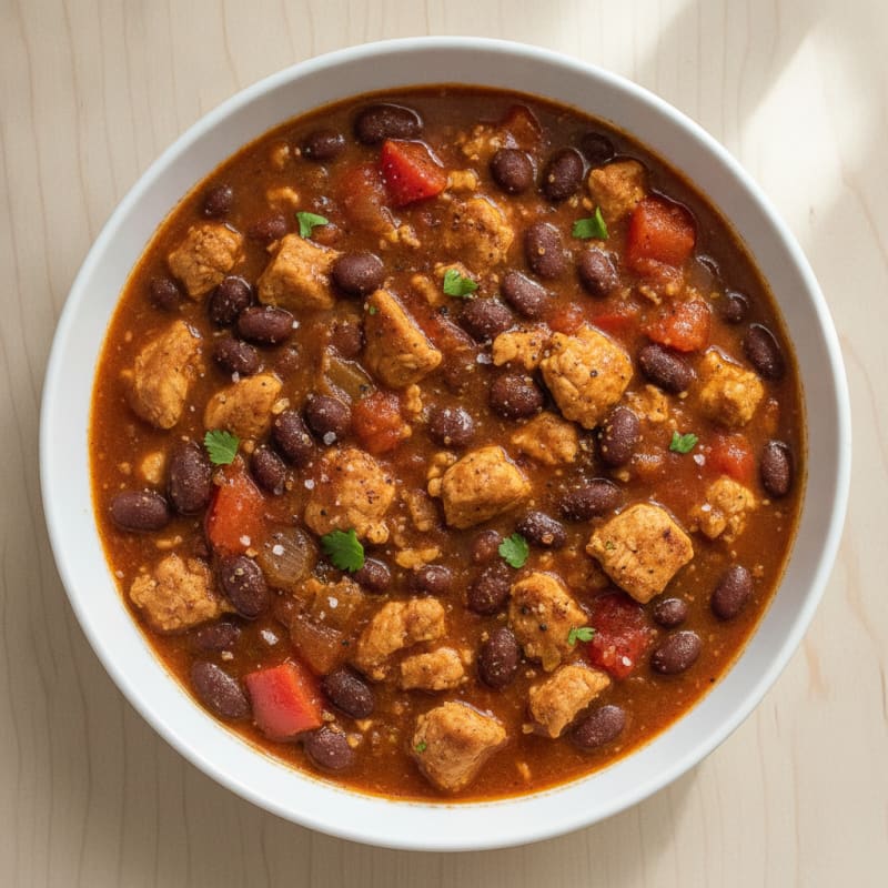 Ground Chicken and Black Bean Chili