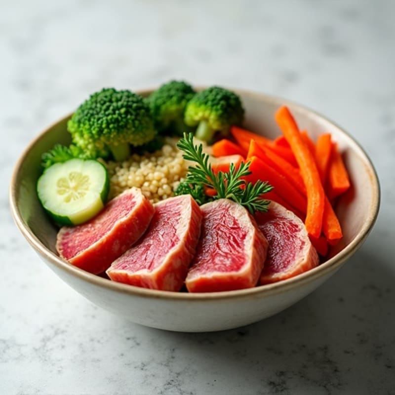 Sesame Ginger Fresh Tuna and Vegetable Bowl