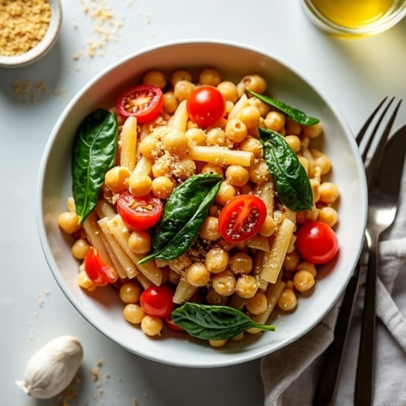Hearty Chickpea and Tomato Pasta