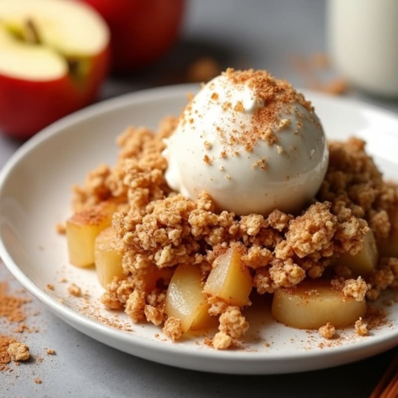 Cinnamon-Spiced Apple Oat Crumble
