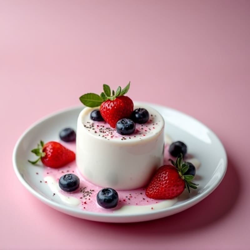 Silky Greek Yogurt Protein Mousse with Berries