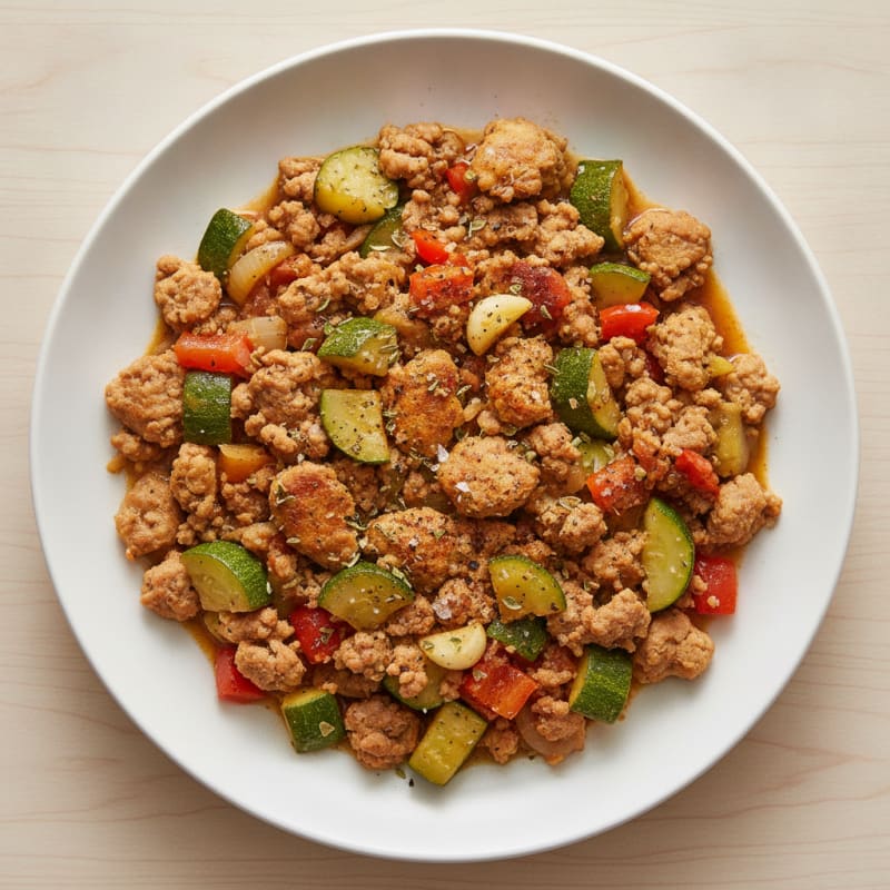 Savory Ground Turkey and Vegetable Skillet