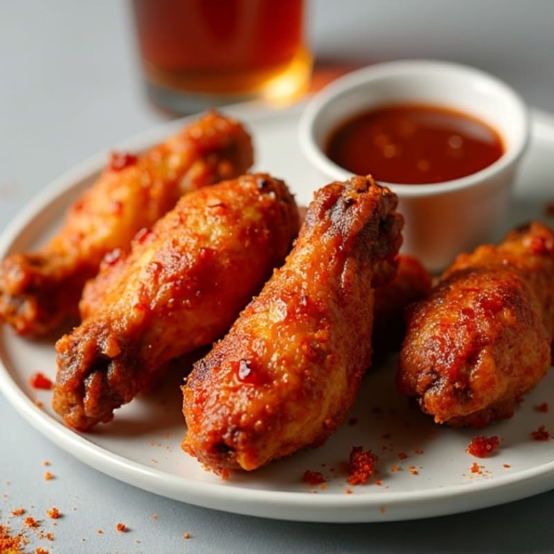 Crispy Baked Spicy BBQ Chicken Wings
