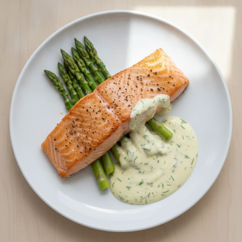 Pan-Seared Salmon with Lemon-Dill Sauce