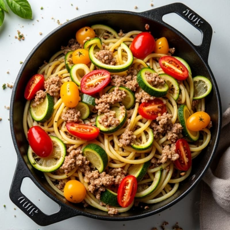 Protein-Packed Turkey and Zucchini Noodle Skillet