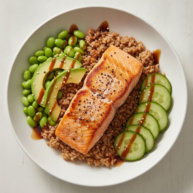 Pan-Seared Salmon Rice Bowl