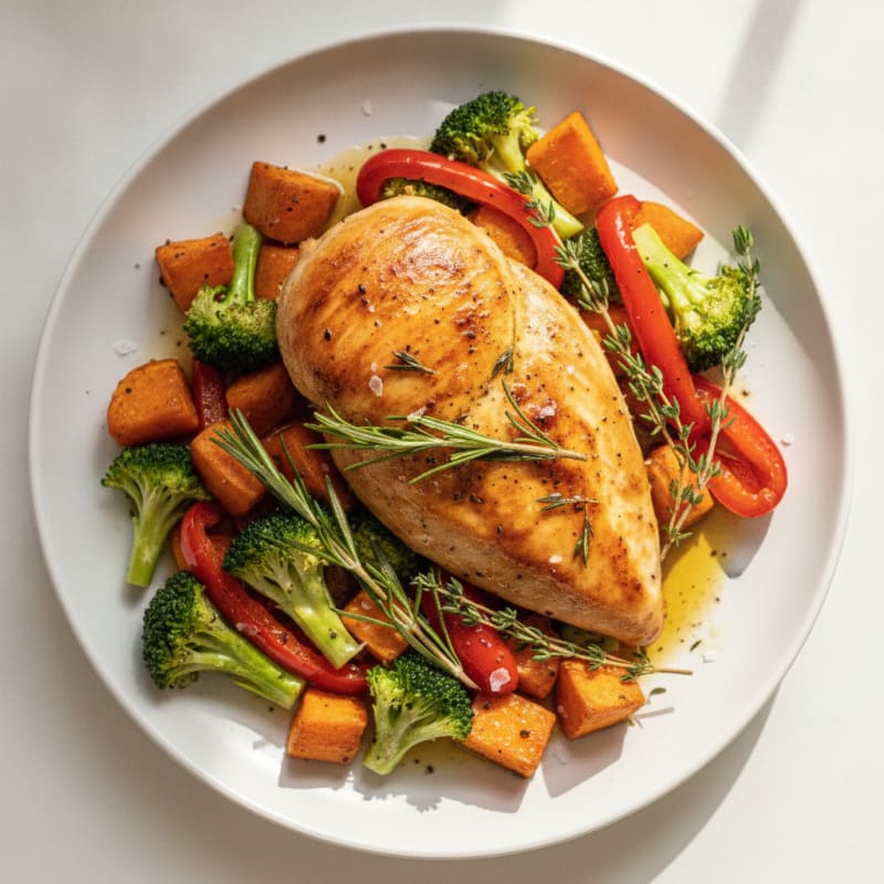 Herb-Roasted Chicken with Roasted Vegetables