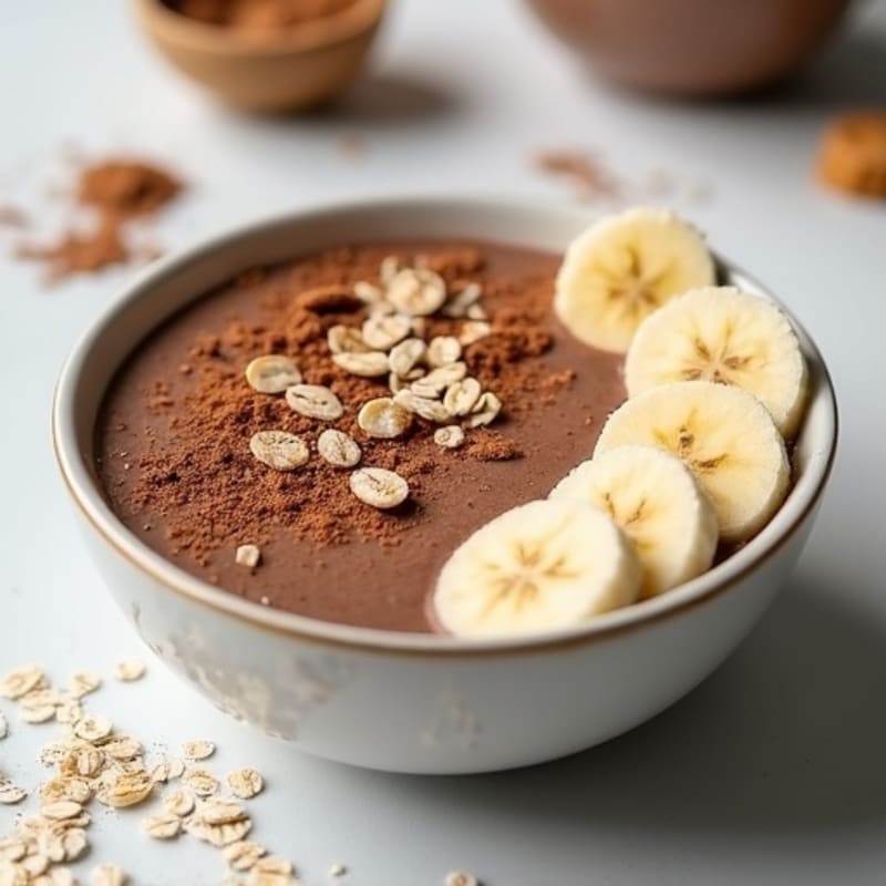 Creamy Chocolate Almond Protein Smoothie Bowl