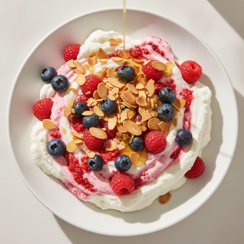 Silky Greek Yogurt Protein Mousse with Fresh Berries
