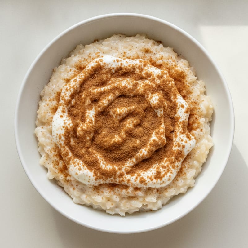 Protein Rice Pudding with Greek Yogurt
