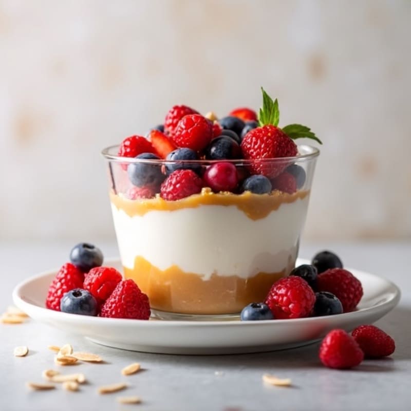 Greek Yogurt Protein Parfait with Mixed Berries
