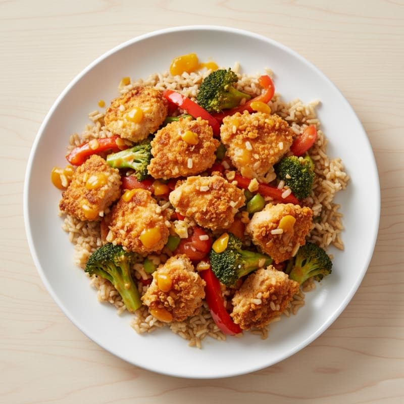 Crispy Orange-Glazed Chicken Stir-Fry