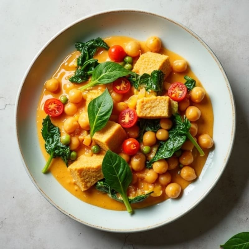 Creamy Chickpea and Spinach Curry
