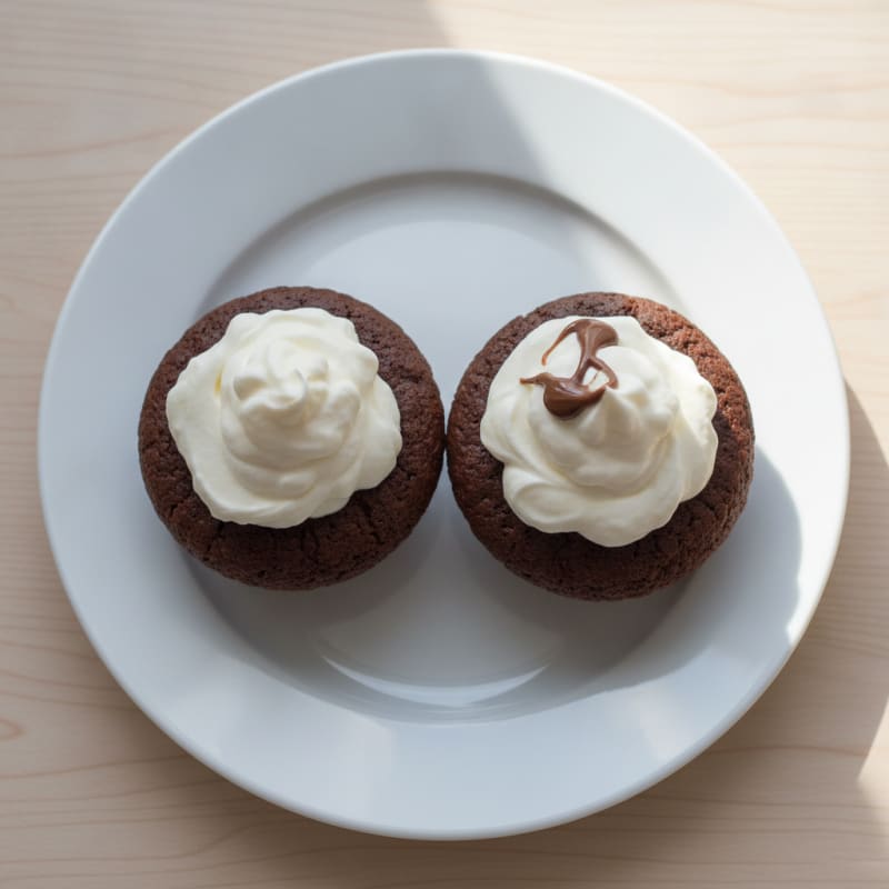 Chocolate Cupcakes with Vanilla Whipped Cream