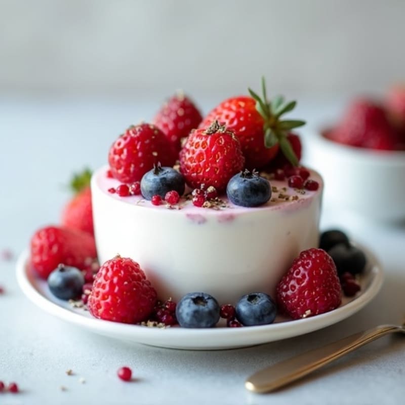 Silky Greek Yogurt Protein Mousse with Berries
