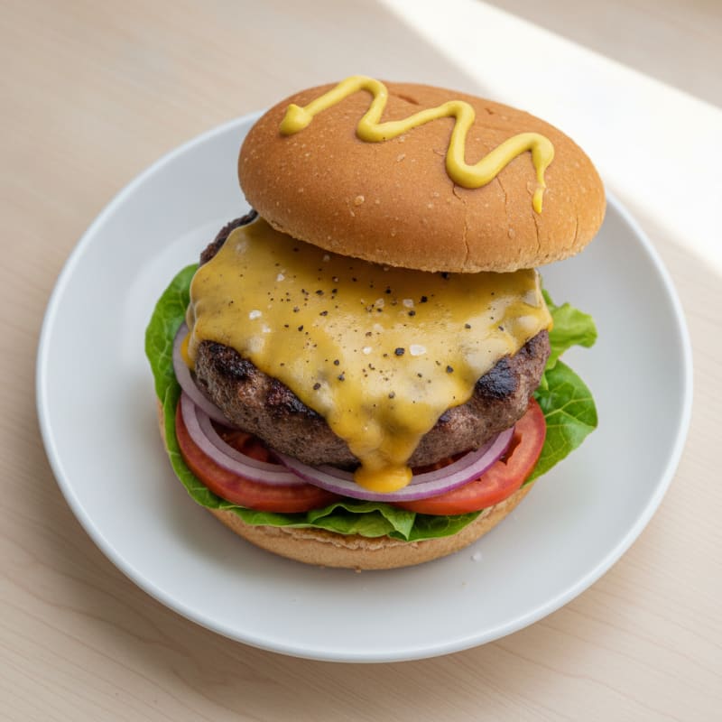 Classic Beef Burger with Cheddar