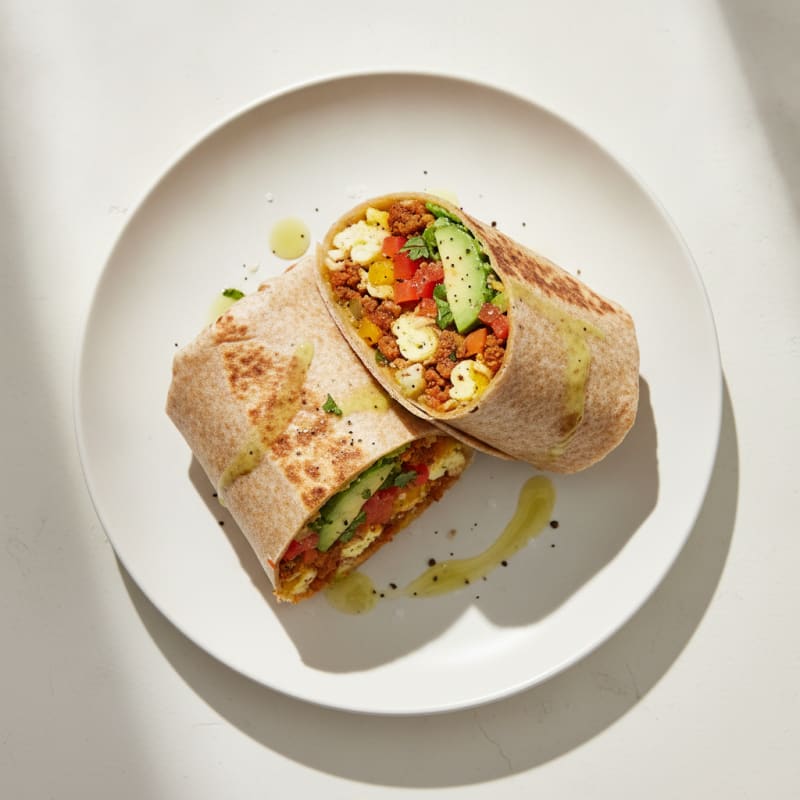 Hearty Chorizo and Egg Breakfast Burrito