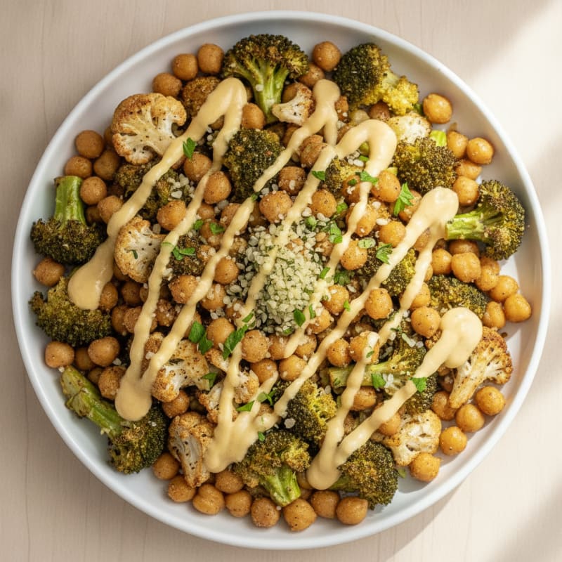 Roasted Vegetable and Chickpea Bowl