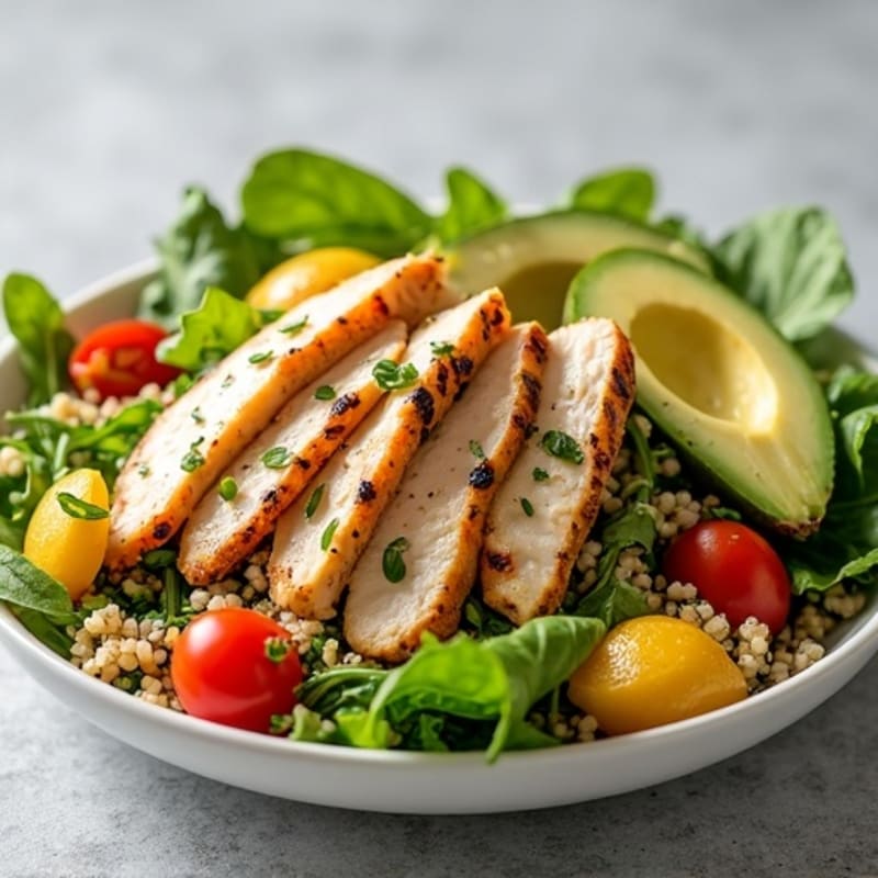 Grilled Chicken and Quinoa Salad with Lemon Vinaigrette
