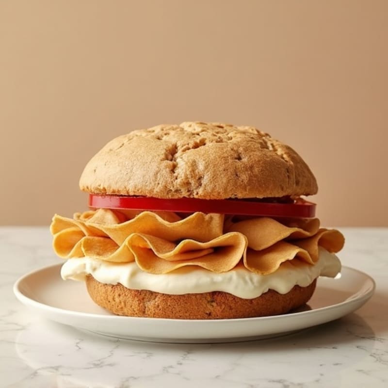 Creamy Peanut Butter & Vanilla Protein Fluff Whole Grain Sandwich