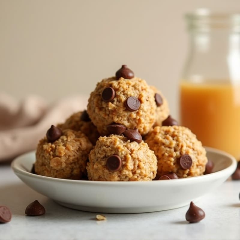Creamy Peanut Butter Chocolate Chip Protein Bites