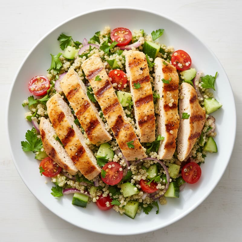 Lemon Herb Chicken and Quinoa Salad