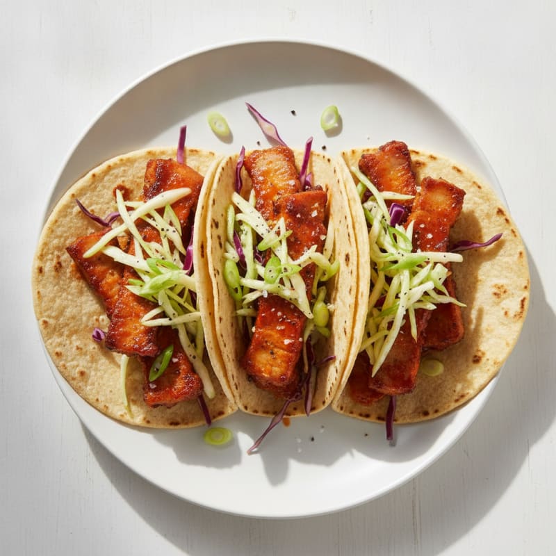 Spicy Gochujang Pork Belly Tacos