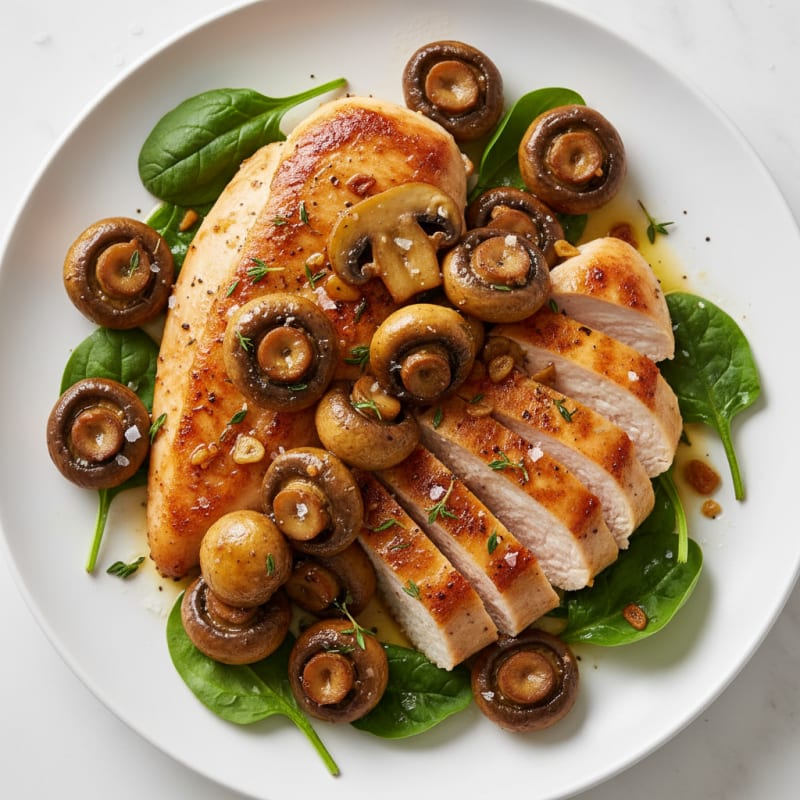 Golden Roasted Garlic Butter Mushrooms