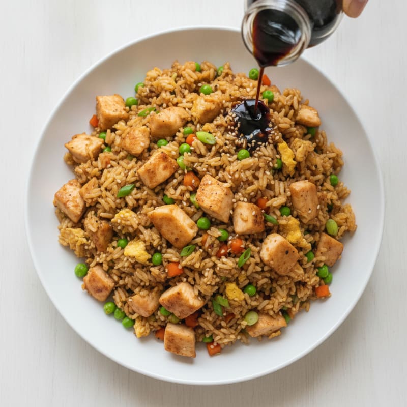 Chicken Fried Rice with Soy Sauce