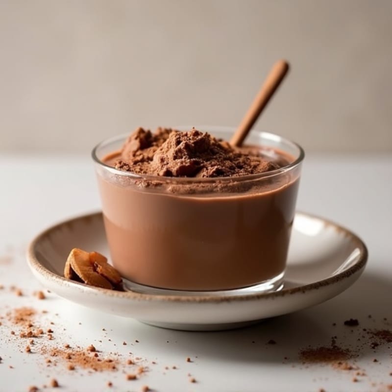 Silky Chocolate Protein Pudding with Almond Butter