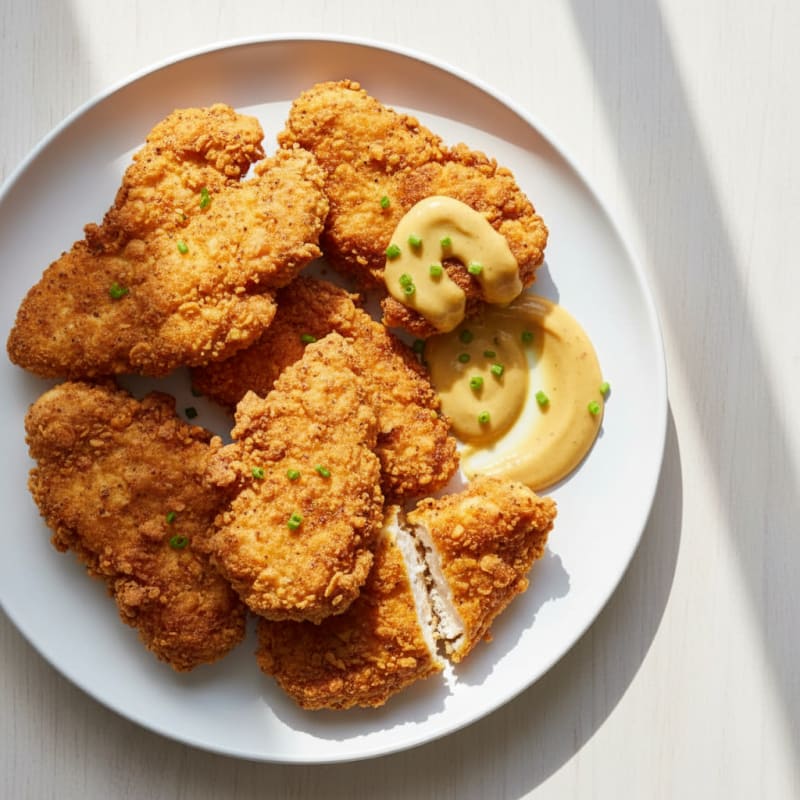 Buttermilk Fried Chicken with Honey-Mustard Sauce