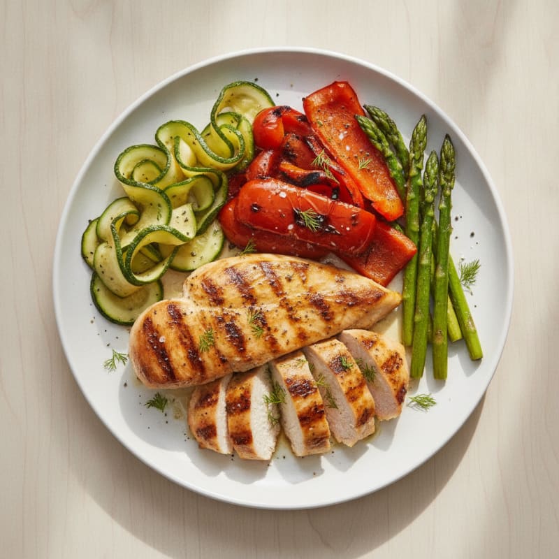 Lemon-Herb Grilled Chicken and Vegetable Medley
