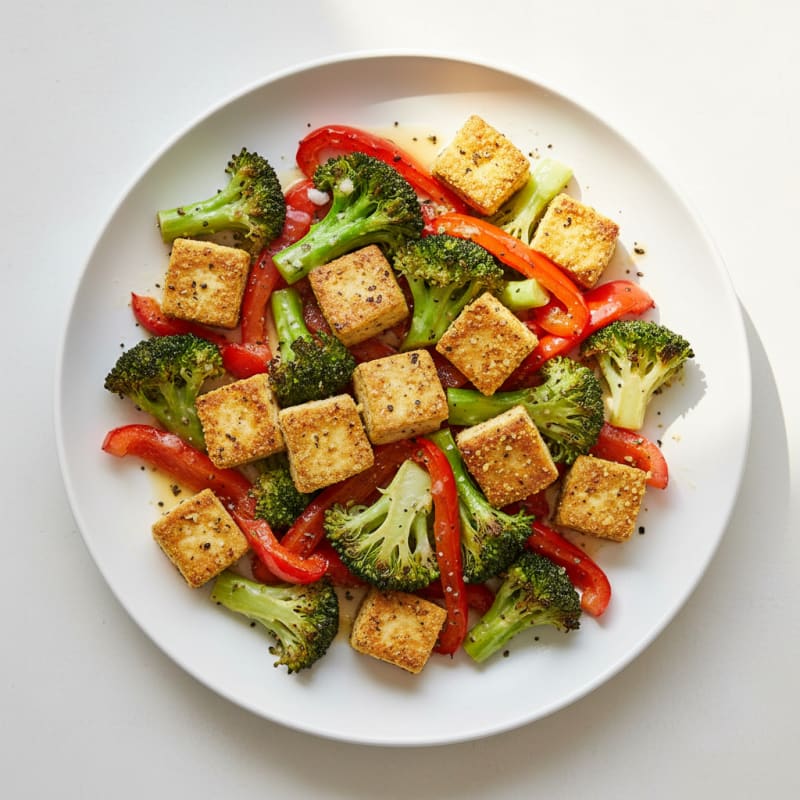 Zesty Herb-Marinated Tofu with Roasted Vegetables
