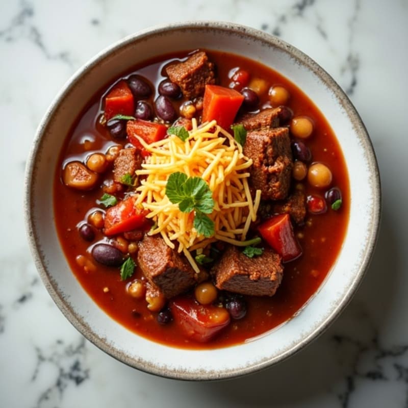 Smoky Grass-Fed Beef and Three Bean Chili