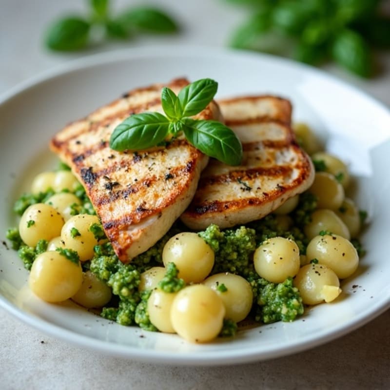 Soft Gnocchi with Fresh Basil Pesto