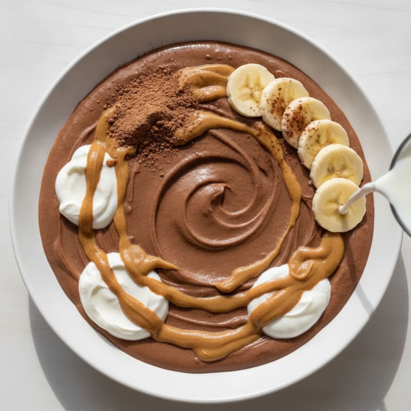 Silky Chocolate Protein Smoothie with Peanut Butter