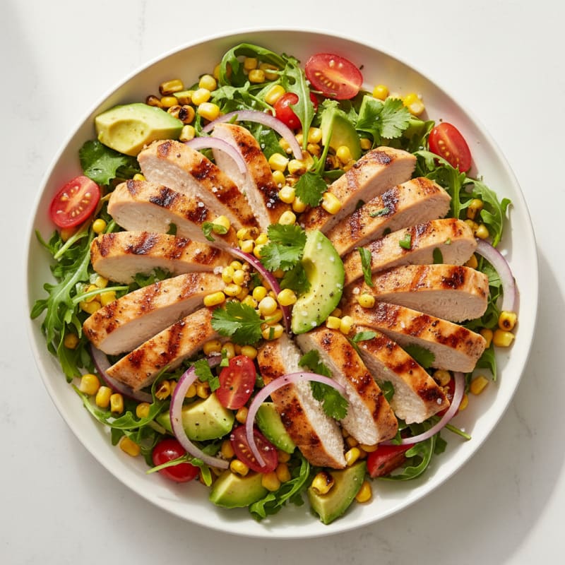 Zesty Grilled Chicken and Corn Avocado Salad