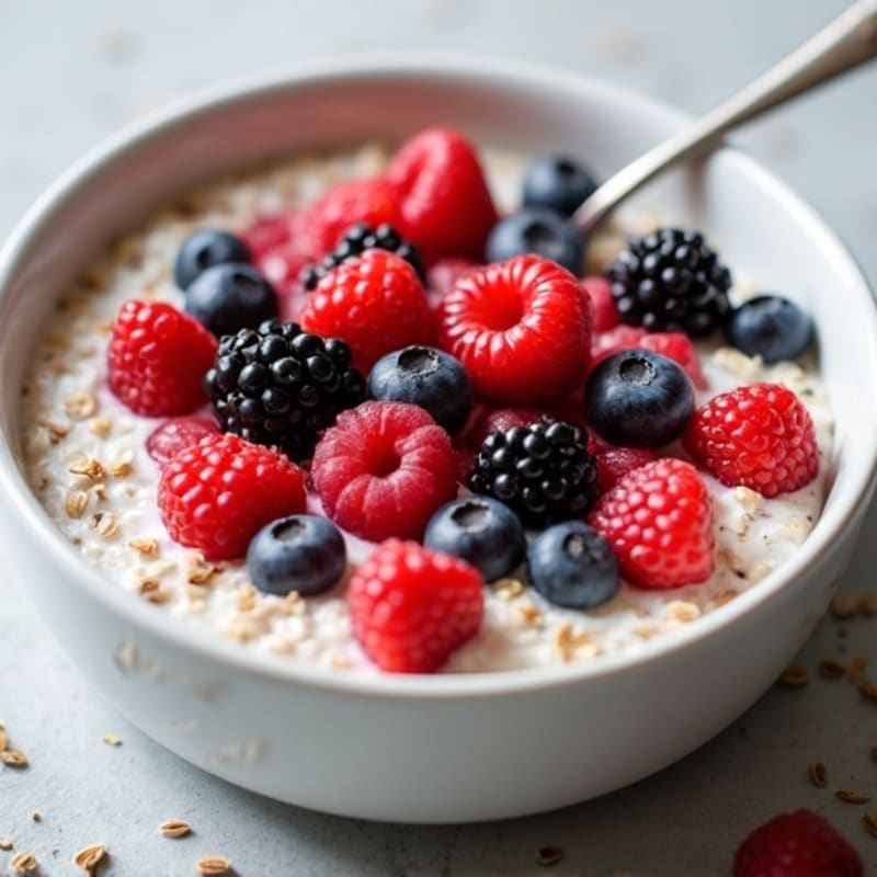 Protein-Packed Vanilla-Berry Overnight Oats