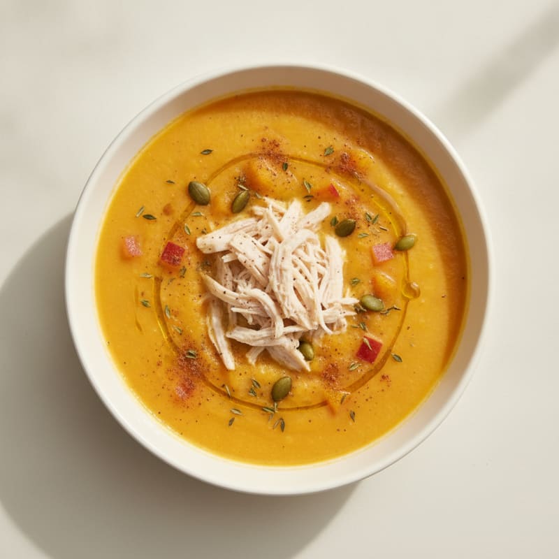 Roasted Butternut Squash and Apple Soup