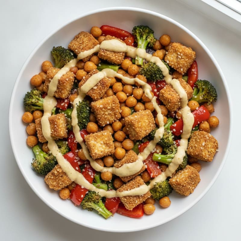 Roasted Vegetable and Chickpea Bowl