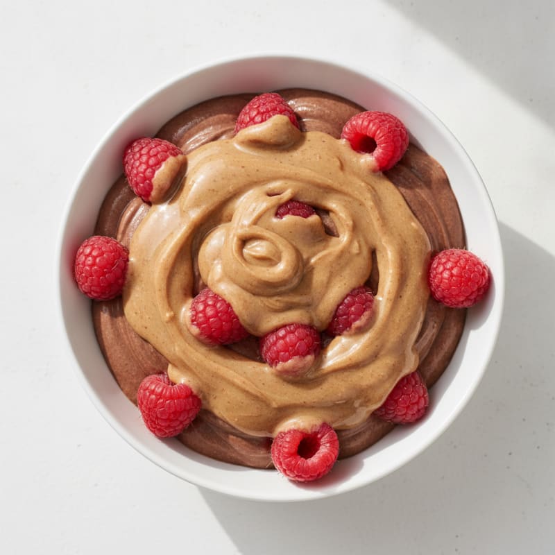 Chocolate Protein Yogurt Parfait with Almond Butter