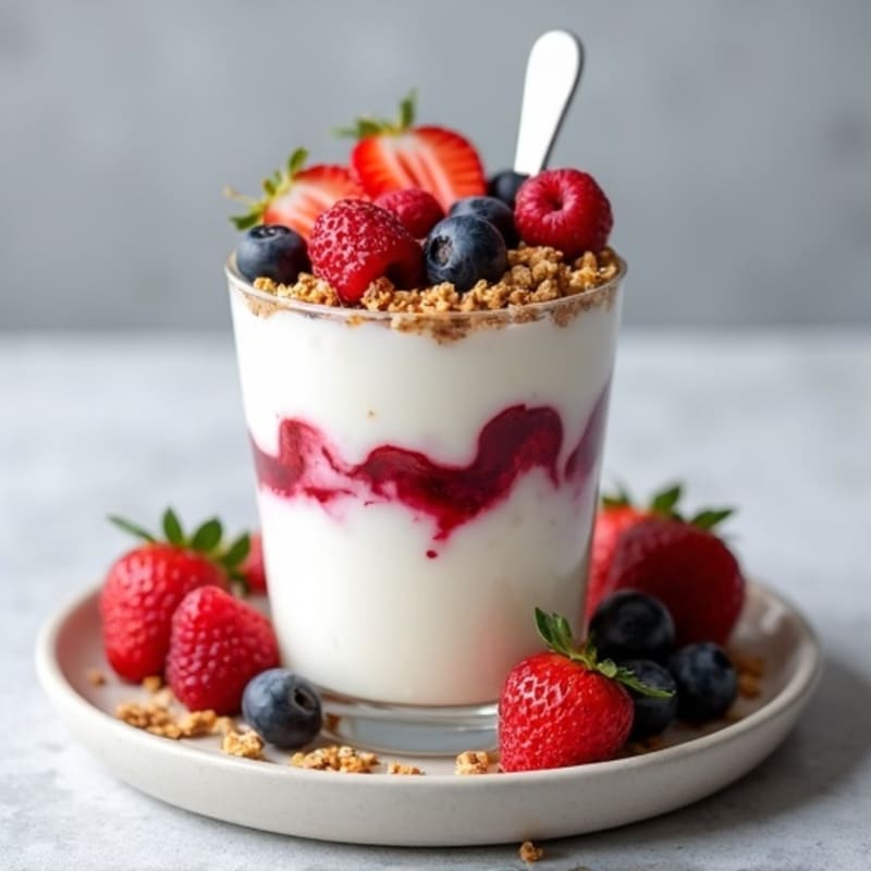 Creamy Greek Yogurt Protein Parfait with Mixed Berries