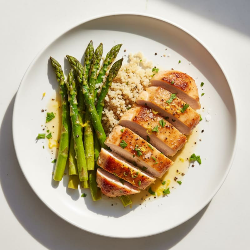 Zesty Lemon Herb Chicken with Roasted Asparagus