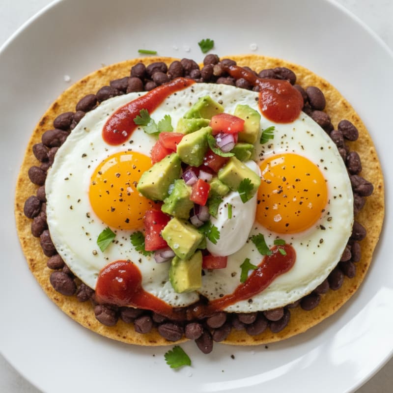 Huevos Rancheros with Avocado Salsa