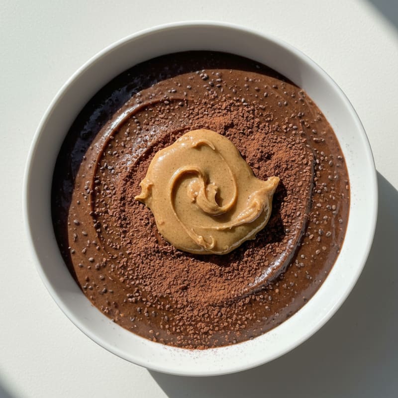 Silky Chocolate Protein Pudding with Chia Seeds