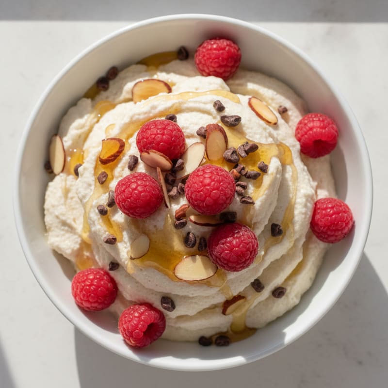 Silky Greek Yogurt Protein Mousse with Berries