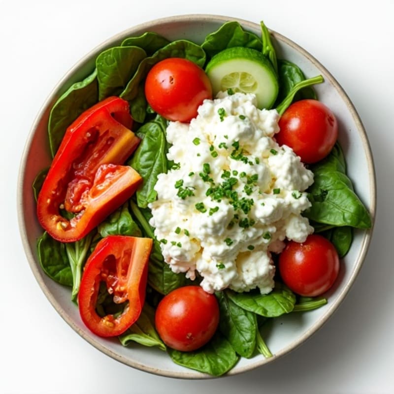 Creamy Cottage Cheese Power Bowl with Fresh Veggies and Herbs